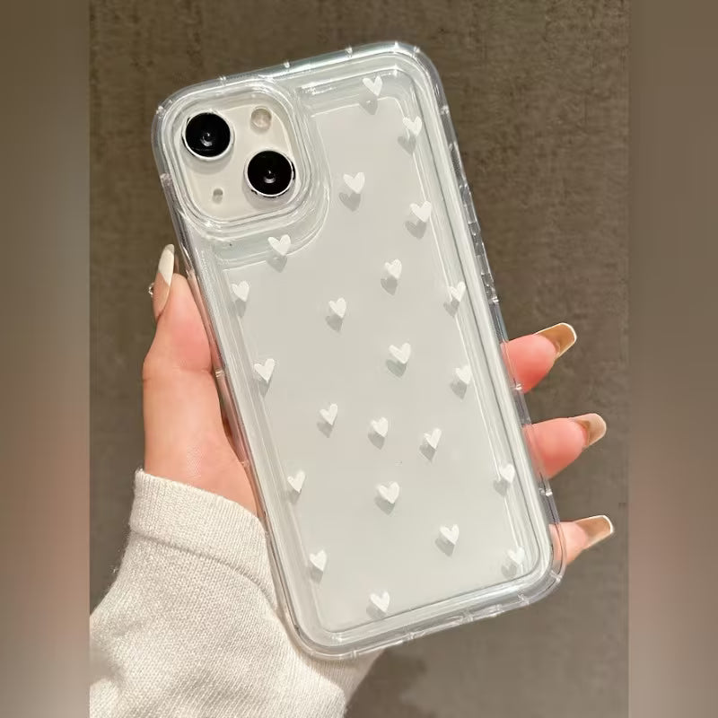 White Heart Acrylic Case