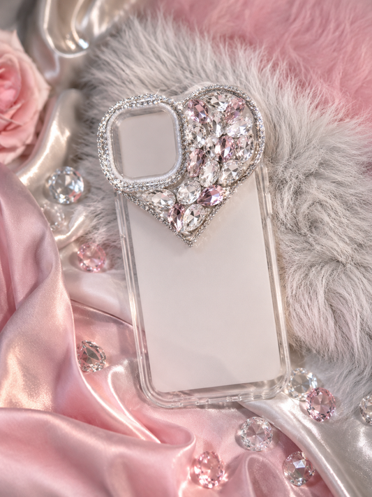 Pink Curvy Heart Case (RS-020a)
