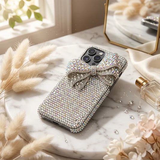 Blush Bow Sparkle Case (#RS-085)