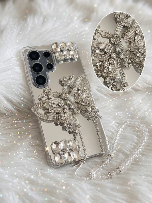 Aurora Butterfly Mirror Case with charm (RS-097)
