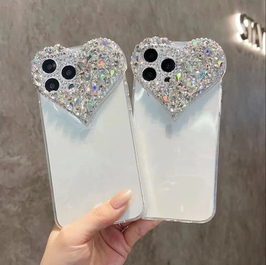Curvy Heart Mirror Case ( RS-043)