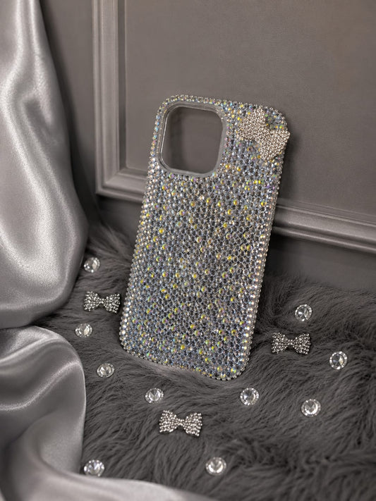 Silver Pookie Bow Crystal Case