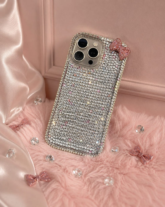 Pink Pookie Bow Crystal Case