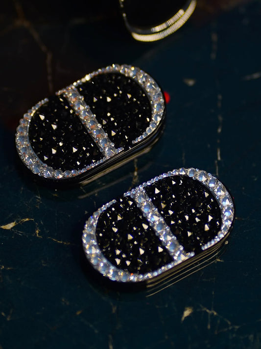 DI*R Glam Stoned Phone Ring Holder – Dual Mirror